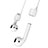 Cinturino Braccialetto Sportivo Silicone Cavo Anti-perso C04 per Apple AirPods Bianco