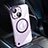Cover Crystal Trasparente Rigida Cover con Mag-Safe Magnetic QC1 per Apple iPhone 14 Plus Viola