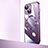 Cover Crystal Trasparente Rigida Cover con Mag-Safe Magnetic QC2 per Apple iPhone 14 Viola