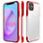 Cover Crystal Trasparente Rigida Cover H01 per Apple iPhone 11 Rosso