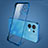 Cover Crystal Trasparente Rigida Cover H01 per Oppo Reno8 5G Blu