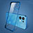 Cover Crystal Trasparente Rigida Cover H01 per Oppo Reno8 Pro 5G Blu