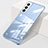 Cover Crystal Trasparente Rigida Cover H01 per Samsung Galaxy S21 5G Blu