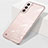 Cover Crystal Trasparente Rigida Cover H01 per Samsung Galaxy S23 Plus 5G Oro Rosa