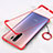 Cover Crystal Trasparente Rigida Cover H01 per Xiaomi Redmi 9 Prime India Rosso