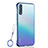 Cover Crystal Trasparente Rigida Cover H02 per Huawei Enjoy 10S Blu