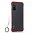 Cover Crystal Trasparente Rigida Cover H02 per Huawei Enjoy 20 Pro 5G Rosso