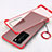Cover Crystal Trasparente Rigida Cover H02 per Huawei P40 Rosso