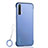 Cover Crystal Trasparente Rigida Cover H02 per Realme X3 SuperZoom Blu