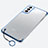 Cover Crystal Trasparente Rigida Cover H02 per Samsung Galaxy S21 5G Blu