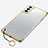 Cover Crystal Trasparente Rigida Cover H02 per Samsung Galaxy S21 5G Oro
