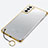 Cover Crystal Trasparente Rigida Cover H02 per Samsung Galaxy S21 FE 5G Oro