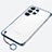 Cover Crystal Trasparente Rigida Cover H02 per Samsung Galaxy S21 Ultra 5G Blu
