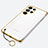 Cover Crystal Trasparente Rigida Cover H02 per Samsung Galaxy S23 Ultra 5G Oro