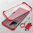 Cover Crystal Trasparente Rigida Cover H02 per Vivo iQOO 8 Pro 5G Rosso