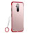 Cover Crystal Trasparente Rigida Cover H03 per OnePlus 7T Pro Rosso