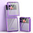 Cover Crystal Trasparente Rigida Cover H03 per Samsung Galaxy Z Flip3 5G Viola