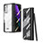 Cover Crystal Trasparente Rigida Cover H03 per Samsung Galaxy Z Fold2 5G Nero