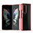Cover Crystal Trasparente Rigida Cover H03 per Samsung Galaxy Z Fold4 5G Rosso
