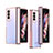 Cover Crystal Trasparente Rigida Cover H06 per Samsung Galaxy Z Fold3 5G Oro Rosa