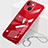 Cover Crystal Trasparente Rigida Cover H09 per Apple iPhone 13 Mini Rosso