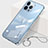 Cover Crystal Trasparente Rigida Cover H09 per Apple iPhone 13 Pro Blu