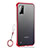 Cover Crystal Trasparente Rigida Cover S04 per Huawei Honor View 30 5G Rosso