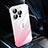 Cover Crystal Trasparente Rigida Cover Sfumato QC2 per Apple iPhone 15 Pro Max Rosa