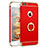Cover Lusso Metallo Laterale e Plastica con Anello Supporto A01 per Apple iPhone 6 Rosso