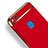 Cover Lusso Metallo Laterale e Plastica con Anello Supporto per Huawei GR3 (2017) Rosso
