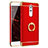 Cover Lusso Metallo Laterale e Plastica con Anello Supporto per Huawei GR5 (2017) Rosso