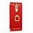 Cover Lusso Metallo Laterale e Plastica con Anello Supporto per Huawei Honor 6X Rosso