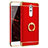 Cover Lusso Metallo Laterale e Plastica con Anello Supporto per Huawei Mate 9 Lite Rosso