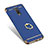 Cover Lusso Metallo Laterale e Plastica con Anello Supporto per Samsung Galaxy J7 Plus Blu