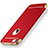 Cover Lusso Metallo Laterale e Plastica per Apple iPhone 5 Rosso