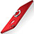 Cover Plastica Rigida Opaca con Anello Supporto A02 per Apple iPhone 7 Rosso