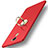 Cover Plastica Rigida Opaca con Anello Supporto A03 per Huawei Enjoy 7 Plus Rosso