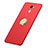Cover Plastica Rigida Opaca con Anello Supporto A03 per Huawei Enjoy 7 Plus Rosso
