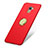 Cover Plastica Rigida Opaca con Anello Supporto A03 per Huawei Honor 7 Rosso