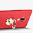Cover Plastica Rigida Opaca con Anello Supporto A03 per Huawei Mate 9 Rosso