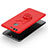 Cover Plastica Rigida Opaca con Anello Supporto A03 per Huawei P9 Rosso