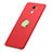 Cover Plastica Rigida Opaca con Anello Supporto A03 per Huawei Y7 Prime Rosso