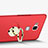 Cover Plastica Rigida Opaca con Anello Supporto A04 per Huawei Mate 7 Rosso