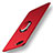 Cover Plastica Rigida Opaca con Anello Supporto e Cordoncino per Huawei Honor 10 Rosso