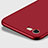 Cover Plastica Rigida Opaca con Anello Supporto per Apple iPhone 8 Rosso