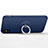 Cover Plastica Rigida Opaca con Anello Supporto per Apple iPhone X Blu