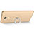 Cover Plastica Rigida Opaca con Anello Supporto per Huawei Enjoy 7 Plus Oro