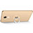 Cover Plastica Rigida Opaca con Anello Supporto per Huawei Honor 6C Pro Oro
