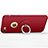 Cover Plastica Rigida Opaca con Foro e Anello Supporto per Apple iPhone 7 Rosso