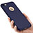 Cover Plastica Rigida Opaca con Foro per Apple iPhone 7 Blu